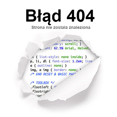 404 Strona nie została znaleziona